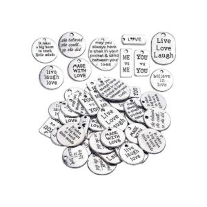 Inspiration Words Charms Craft Supplies Abalorios