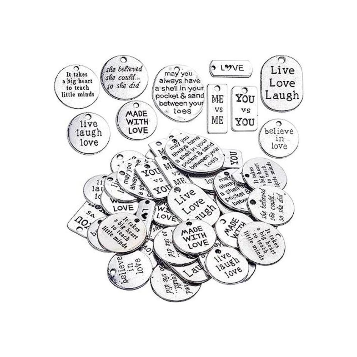 Inspiration Words Charms Craft Supplies Abalorios
