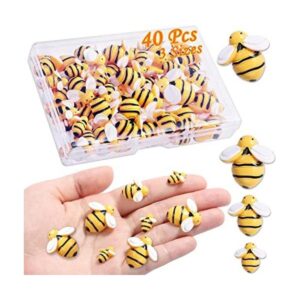CCOZN 40 piezas de abejas de resina diminutas decoración