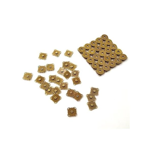 25 juegos de bronce coser en bolsa magnética cierres botón