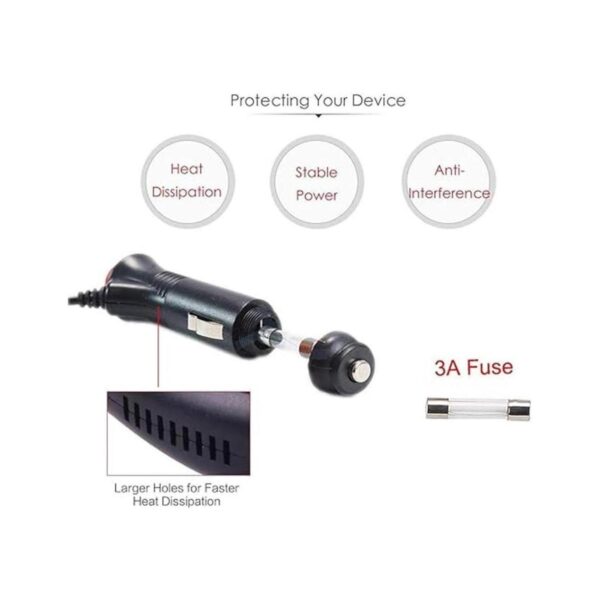Cargador de coche DC de 0.217 x 0.083 in 12 V 24 V 24