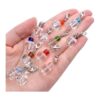 24 piezas de cristal transparente 12 colores cubo