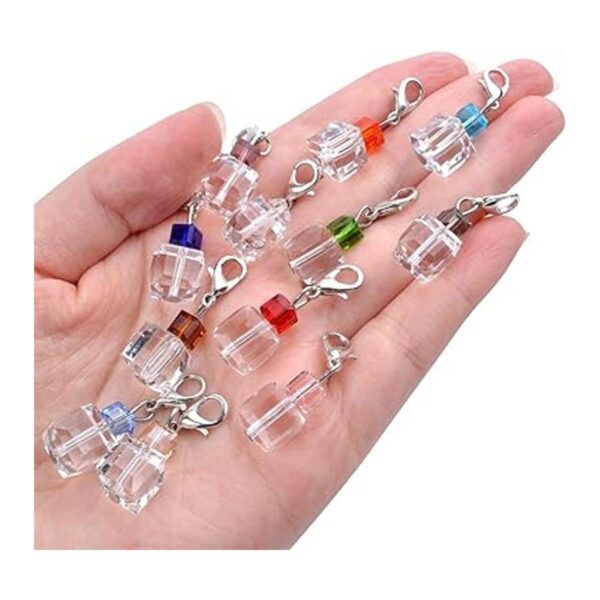 24 piezas de cristal transparente 12 colores cubo