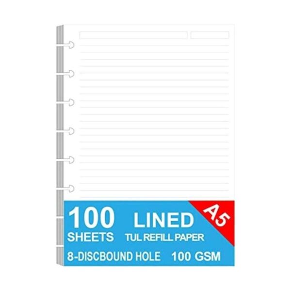 Papel de repuesto tamaño junior 8 discos para cuaderno y_1