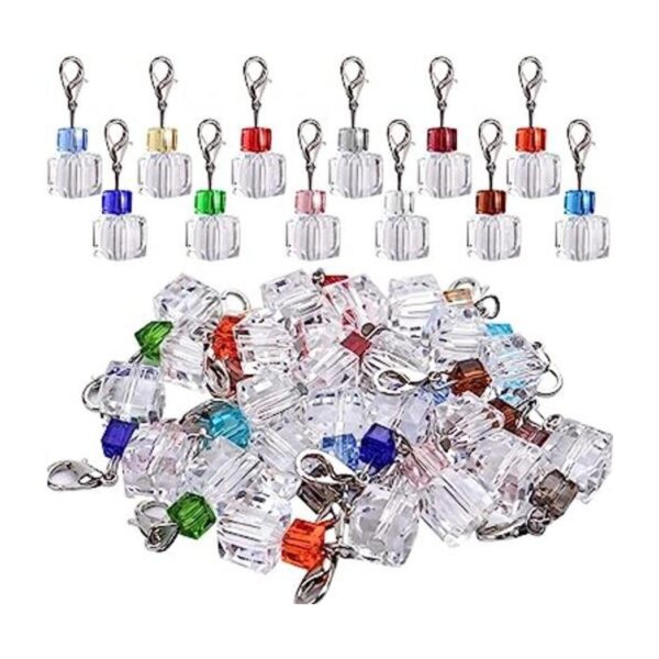 24 piezas de cristal transparente 12 colores cubo