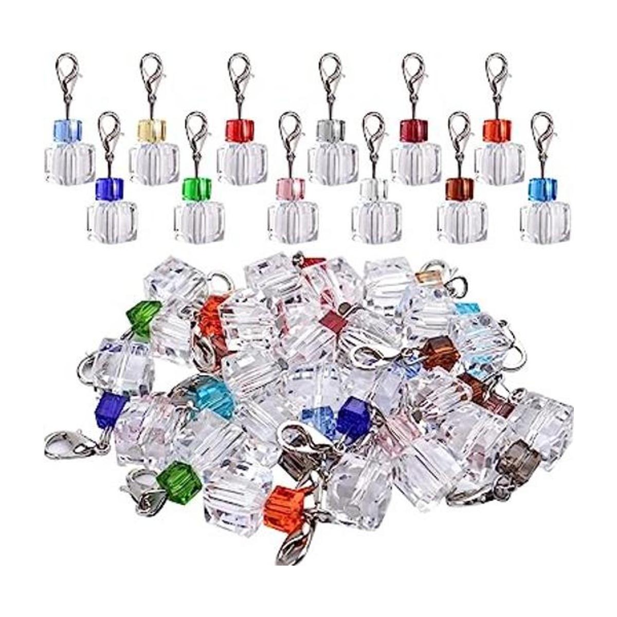 24 piezas de cristal transparente 12 colores cubo