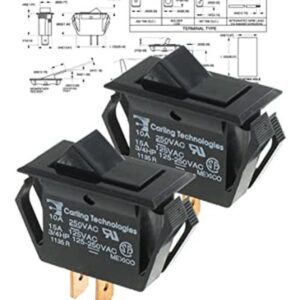 Carling Tecnologías Rocker Switches ta201tbb Pack de 2_1