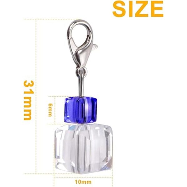 24 piezas de cristal transparente 12 colores cubo