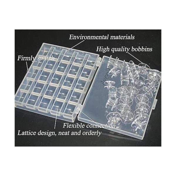 Ceeyali 25 bobinas de plástico transparente para máquina