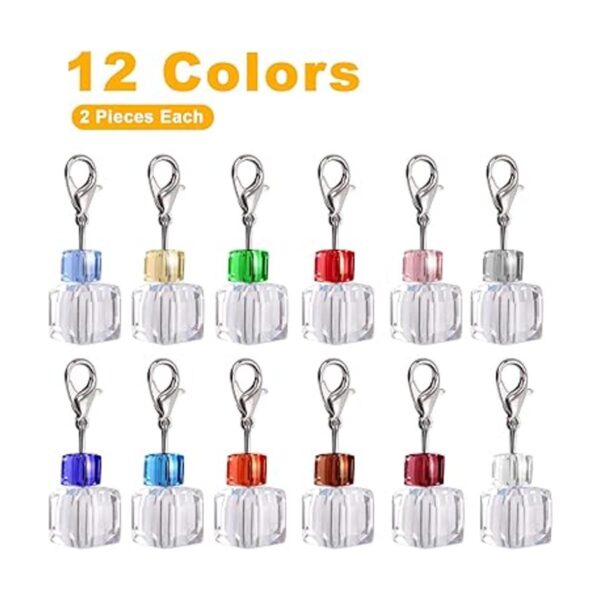 24 piezas de cristal transparente 12 colores cubo