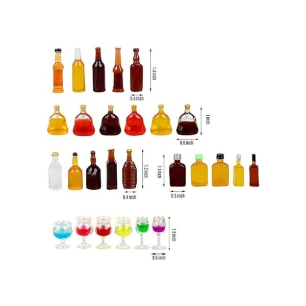 30 piezas de 21 estilos de mini botellas de vino con 6_2