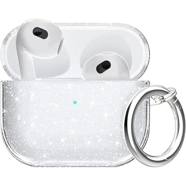 Aircawin Funda para Airpods 3 con purpurina transparente_1