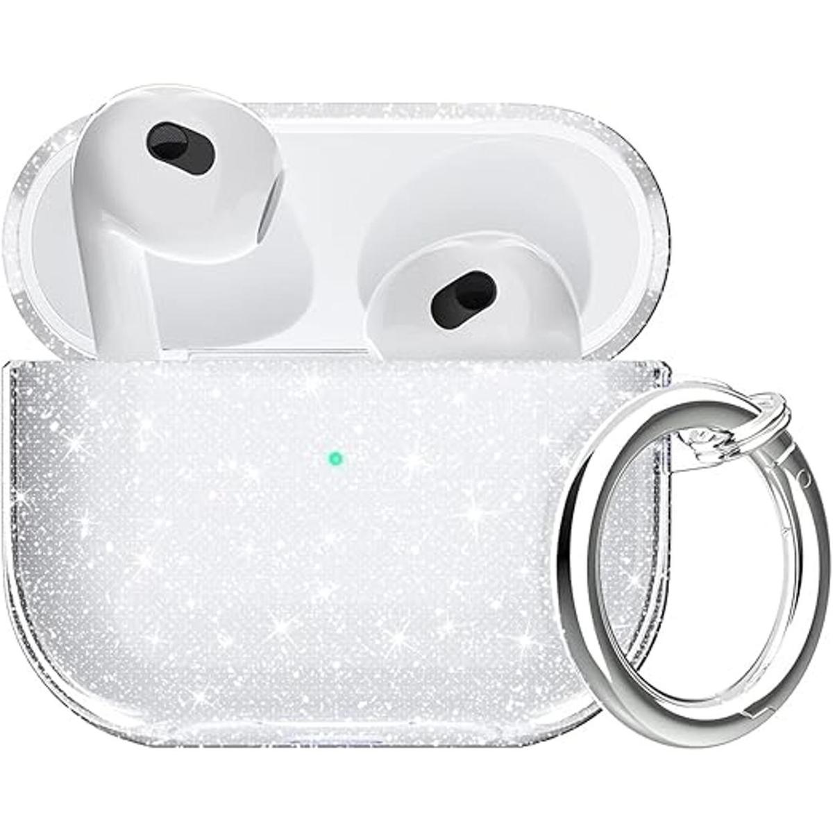 Aircawin Funda para Airpods 3 con purpurina transparente