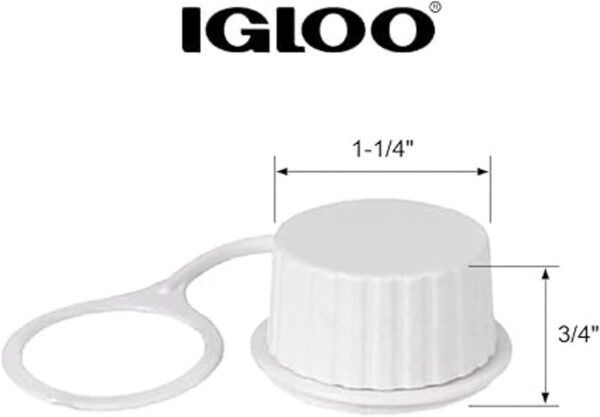 Igloo Tapones de drenaje roscados con correa de plástico_2