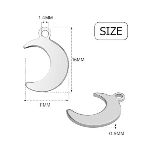 Accesorio para dijes de luna 100 colgantes de luna