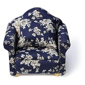 Sofá de casa de muñecas con almohada a escala 1 12 mini_1
