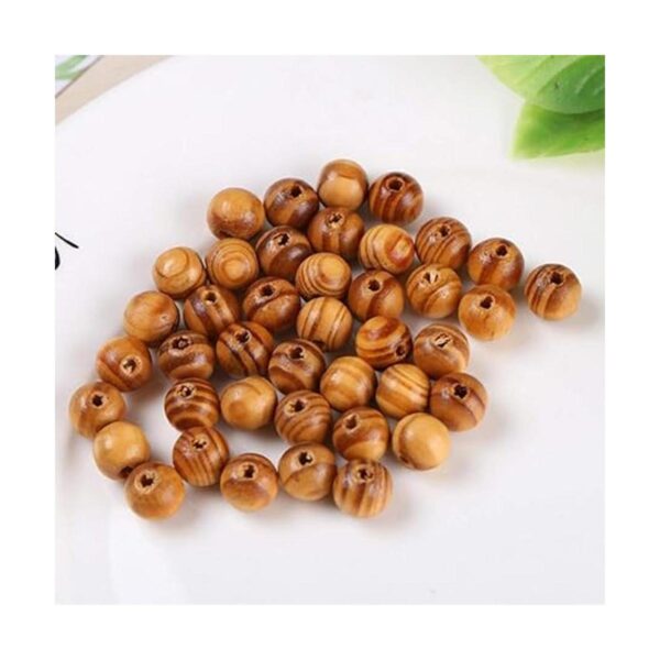 600 cuentas redondas naturales de madera europea y café de_2