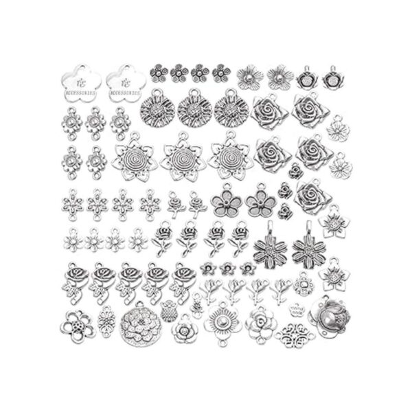 Craft Supplies Encantos de flores mixtas colgantes
