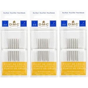 Pack de 3 agujas de punto de cruz DMC tamaño 22 total 18_1