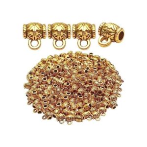 Cuentas de oro antiguas 200 piezas de pendientes con