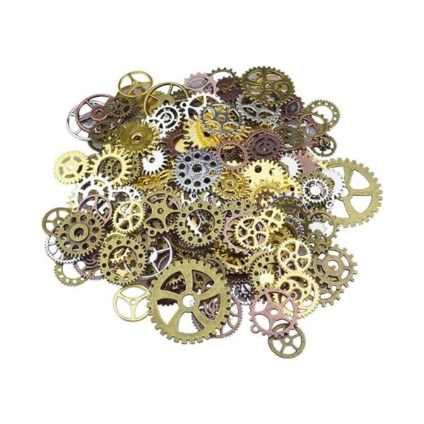 Gutapo Steampunk Gear Gear Dijes de reloj de rueda con