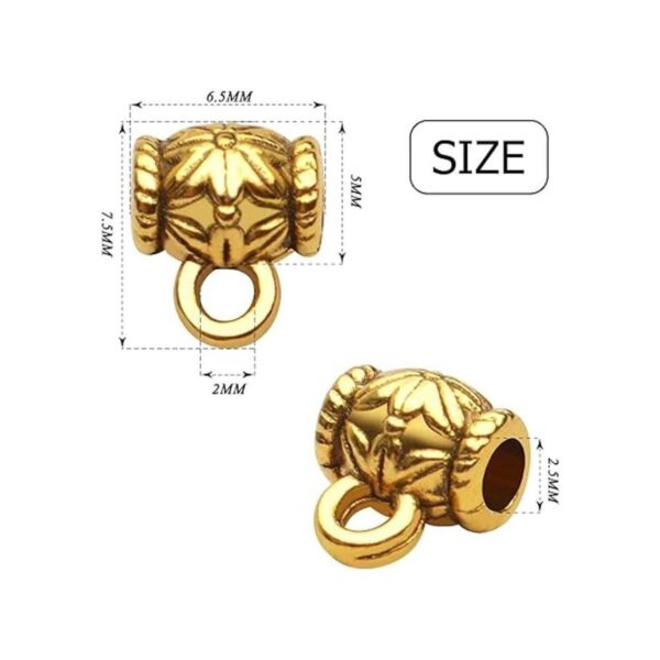Cuentas de oro antiguas 200 piezas de pendientes con