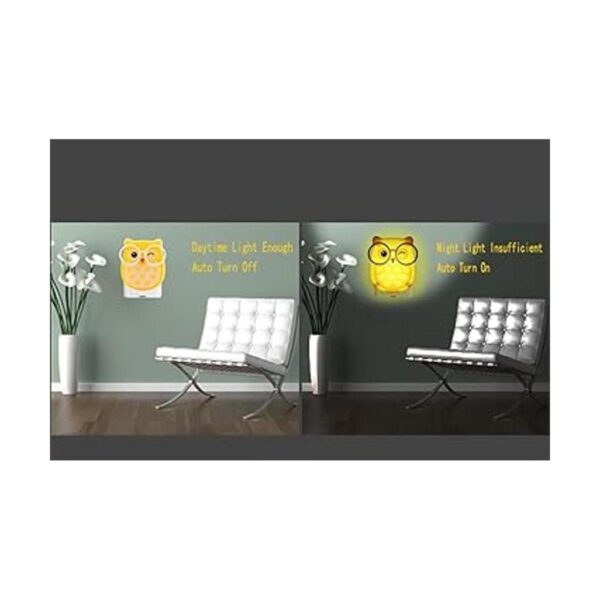 2 luces LED con forma de búho para niños Lámpara de