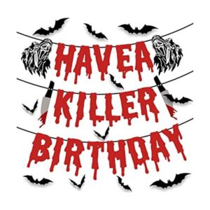 Quimoy Decoraciones de cumpleaños con texto en inglés