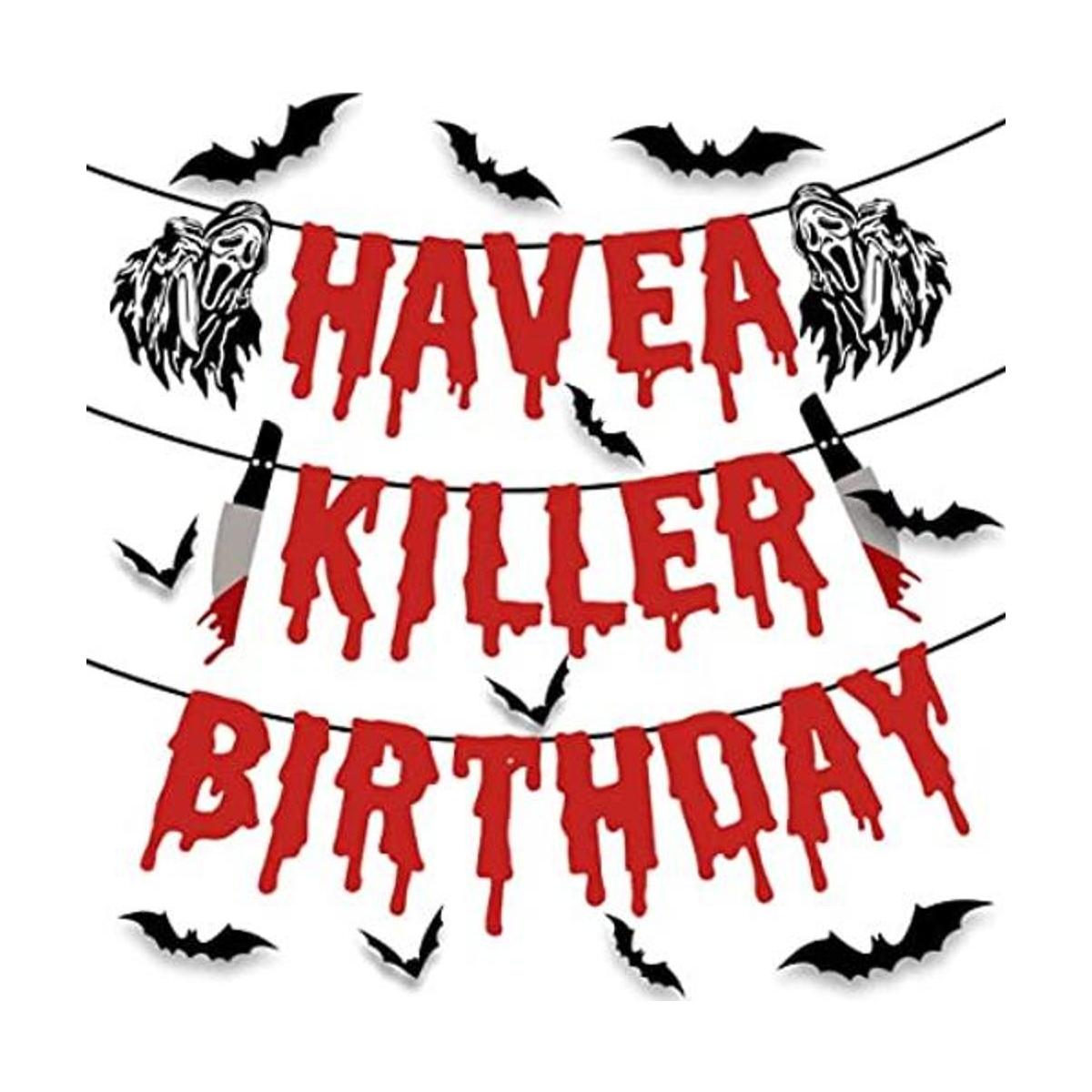 Quimoy Decoraciones de cumpleaños con texto en inglés