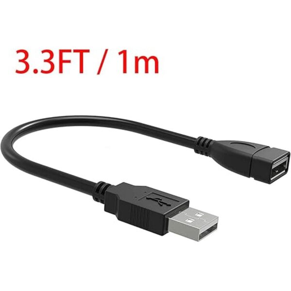 Cable cargador de extensión USB macho a hembra de 3.3 pies_2
