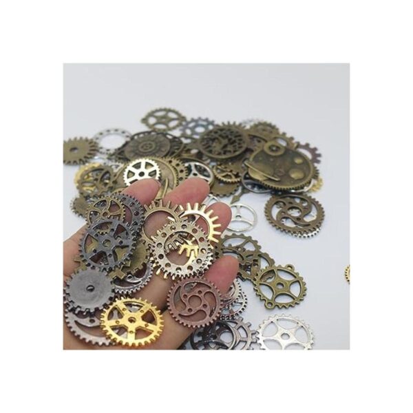 Gutapo Steampunk Gear Gear Dijes de reloj de rueda con