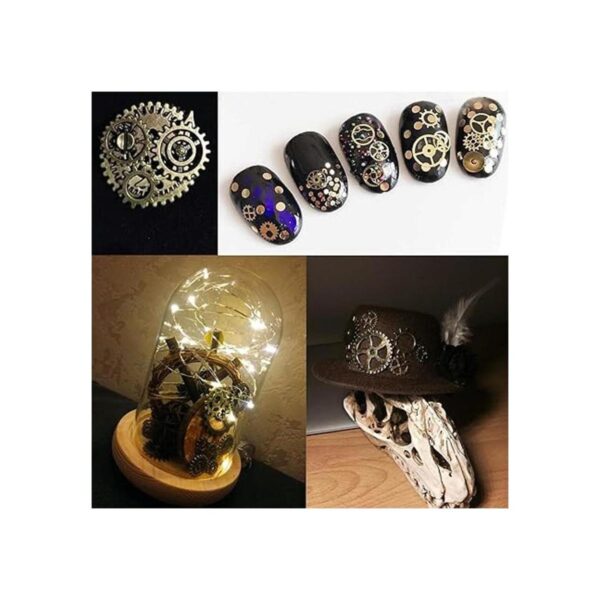 Gutapo Steampunk Gear Gear Dijes de reloj de rueda con