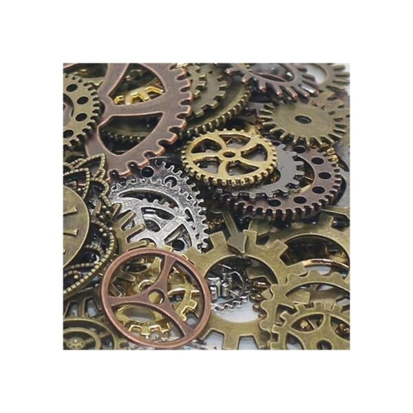 Gutapo Steampunk Gear Gear Dijes de reloj de rueda con