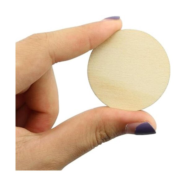 Wood Slices 50PCS Unfinished Rustic Round Wood Cutouts for_4
