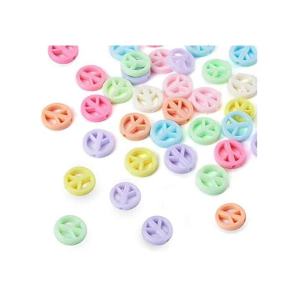 Beadthoven 100 cuentas acrílicas opacas de signo de la_1