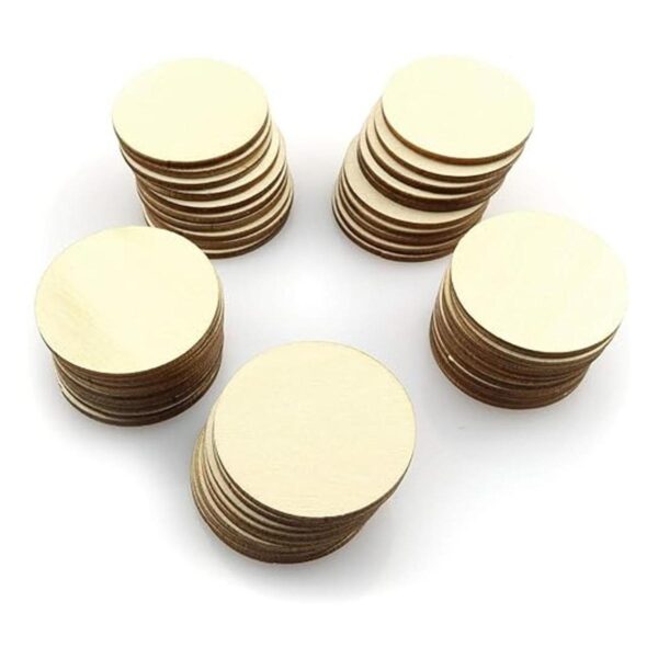 Wood Slices 50PCS Unfinished Rustic Round Wood Cutouts for_2