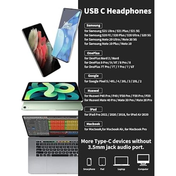 TITACUTE Adaptador de auriculares USB tipo C a conector de_6