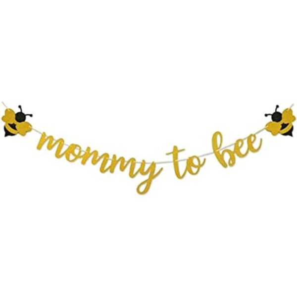 Morndew Bandera de mamá a abeja para fiesta temática de_1