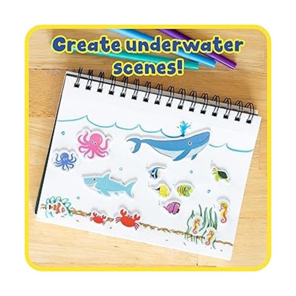 READY 2 LEARN Calcomanías de espuma Sea Life Paquete