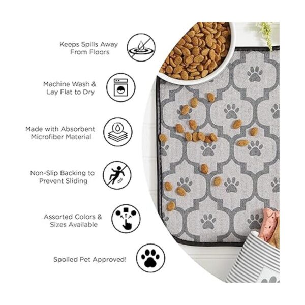 Bone Dry Comida bordada de microfibra con forma de gato_6