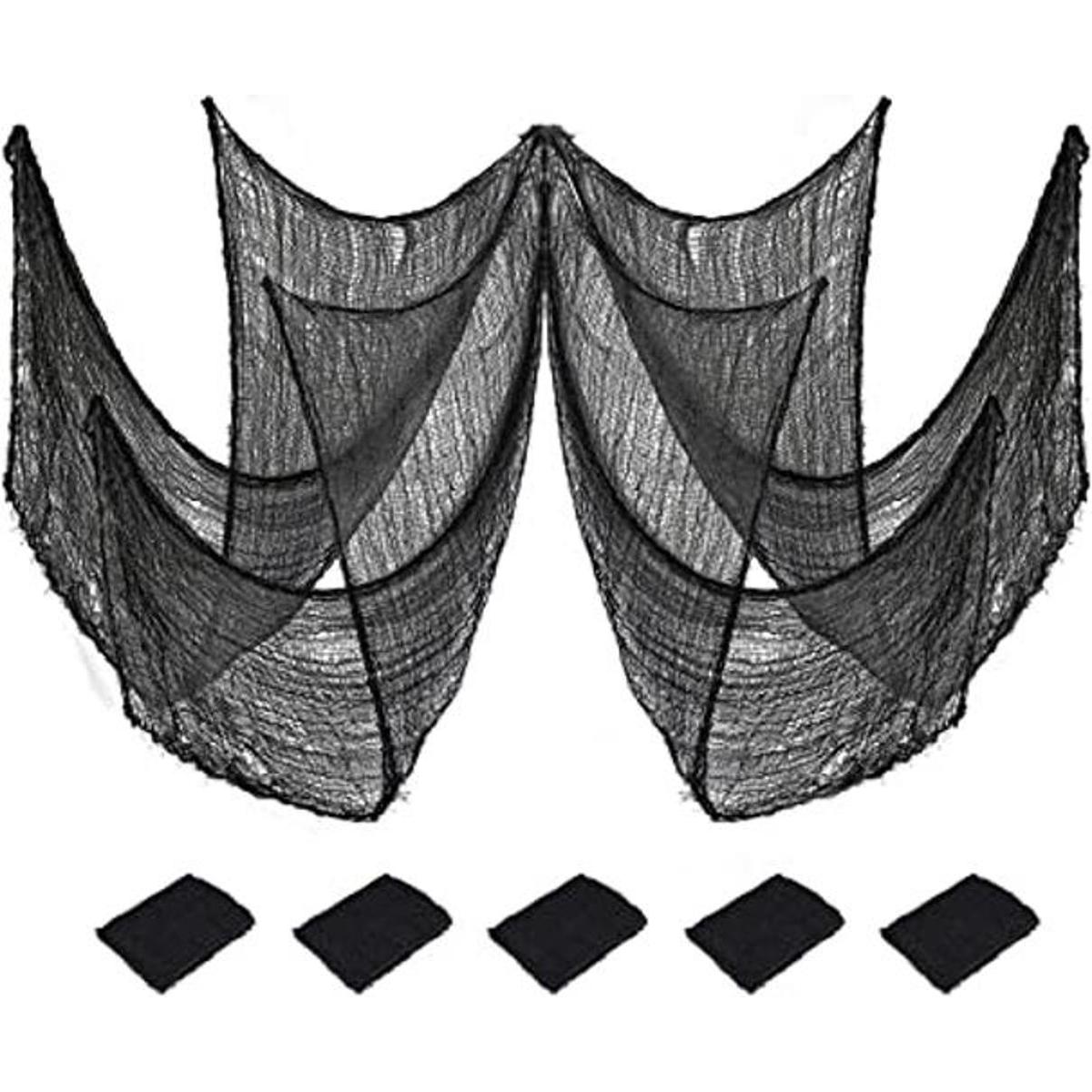 Qtisky Juego de 5 decoraciones de tela espeluznante de