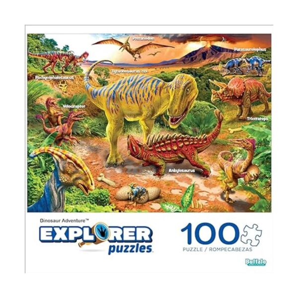 Buffalo Games Rompecabezas de dinosaurio 100 piezas_2