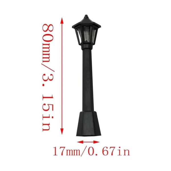LQ Industrial Mini Lamppost 6 piezas miniatura tren tren_2