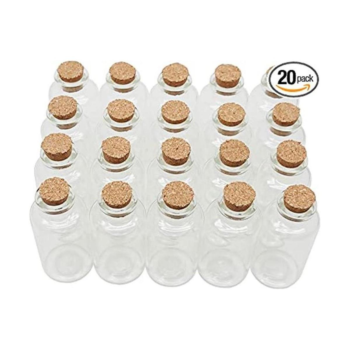 Axe Sickle Minibotellas transparentes de vidrio con tapón