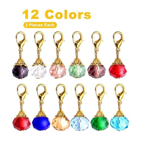 Aylifu Colgante de cristal de 24 piezas dije de cristal