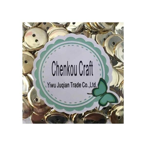 chenkou Craft plástico Botón de color dorado ornamento 12_2