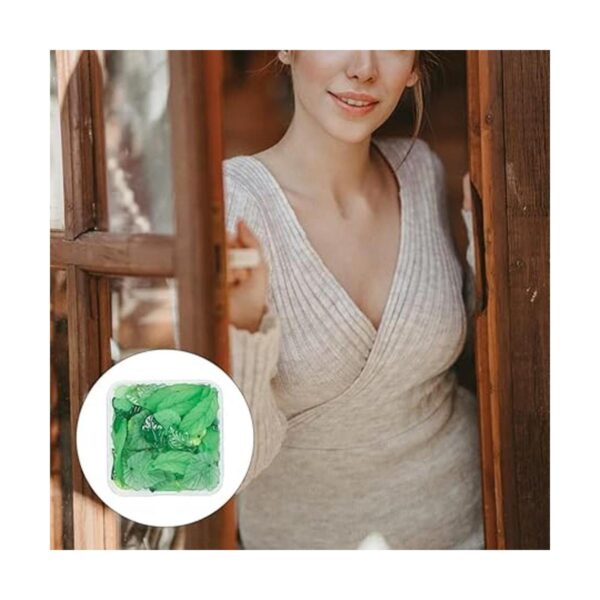 Dije de hoja de acrílico verde 120 cuentas de hoja de