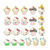 21 Pieces Enamel Cat Charms for Jewelry Making 7 Styles