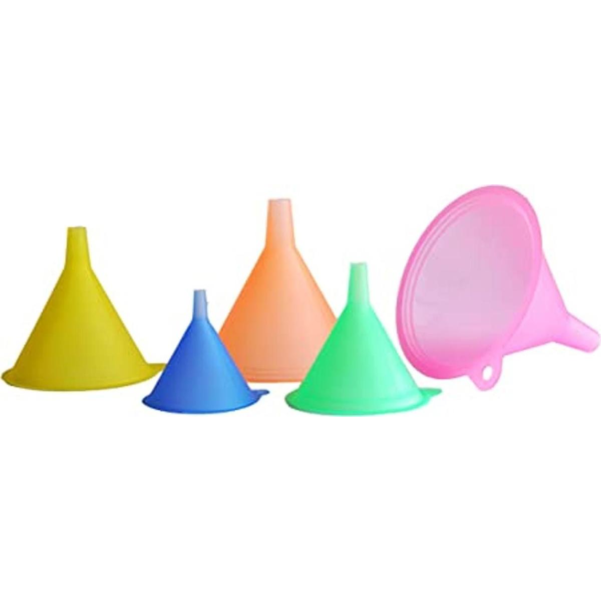 mirenlife 5 Tamaños Candy colores embudo de plástico Set