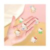 21 Pieces Enamel Cat Charms for Jewelry Making 7 Styles